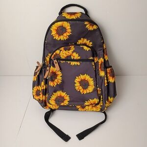 Cute Floral Sunflower Laptop Backpack for Women, Lightweight Book Bag for School